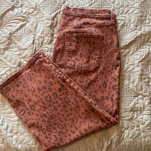 Universal thread leopard vintage straight jean